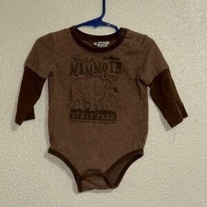 Woolly Mammoth Peak Brown Kids One Piece